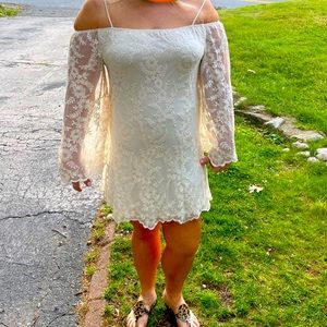 Dainty Hooligan- Lace overlay dress EUC